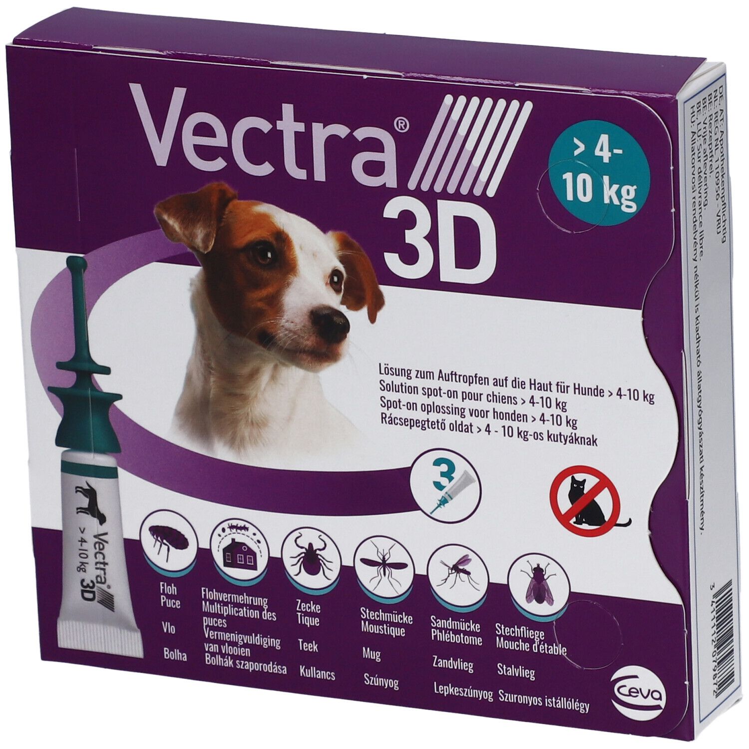 Vectra 3D Lsg.z.Auftro.a.d.Haut f.Hunde ü.4-10 kg 3 St Lösung Image