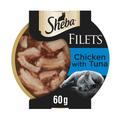 32x60g Chicken & Tuna Fillets Trays Sheba Wet Cat Food