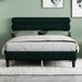 King Size Wooden Platform Bed with Headboard and Wooden Slats Support, No Box Spring Needed, Mattress Foundation