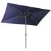 10ft Rectangular Patio Umbrella, Large Blue Outdoor Umbrella for Beach Garden Outside Uv Protection