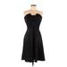 White House Black Market Cocktail Dress - Party: Black Solid Dresses - Women's Size 8