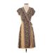 Joie Casual Dress - A-Line: Tan Snake Print Dresses - Women's Size X-Small