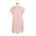 Madewell Casual Dress - Shift Crew Neck Short sleeves: Brown Stripes Dresses - Women's Size X-Small