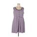Torrid Casual Dress - A-Line Cold Shoulder Sleeveless: Purple Print Dresses - Women's Size 3X Plus