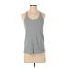 Under Armour Active Tank Top: Gray Color Block Activewear - Women's Size Small