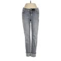 RtA Denim Jeans - Mid/Reg Rise: Silver Bottoms - Women's Size 26