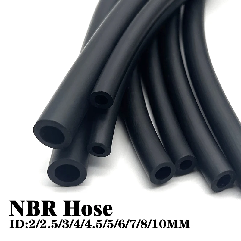 Tuyau de carburant en caoutchouc nitrile NBR de 2 m, diamètres 2, 2,5, 3, 4, 5, 6, 7, 8, 10 mm, pour moteur de voiture, diesel, essence, eau, accessoires de moteur automobile