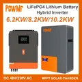 PowMr-Onduleur solaire hybride Grid-aught batterie au lithium veFePO4 système de stockage