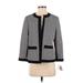 Kasper Blazer Jacket: Gray Print Jackets & Outerwear - Women's Size 8 Petite