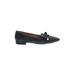 NANETTE Nanette Lepore Flats: Slip-on Chunky Heel Feminine Black Print Shoes - Women's Size 8 - Almond Toe