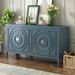 Red Barrel Studio® Letisha 60" Sideboard w/ Round Metal Door Handle for Entrance, Dinning Room, Living Room Wood in Blue | Wayfair