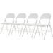 Inbox Zero Lawand Vinyl Padded Stackable Folding Chair Folding Chair Set Vinyl in White | 30.3 H x 17.7 W x 15.7 D in | Wayfair