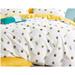 Latitude Run® Love Sweets White 100% Cotton Reversible Comforter Set Cotton in Yellow | Queen Comforter + 2 Standard Shams | Wayfair