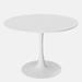 Wrought Studio™ Round Conference Table Wood/Metal in White | 29.53 H x 42.13 W x 42.13 D in | Wayfair D74722EB9EAA45D3AFDFF20E16853273