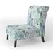 Slipper Chair - Red Barrel Studio® 21" Wide Slipper Chair Polyester in Black/Blue/Brown | 32 H x 21 W x 25 D in | Wayfair