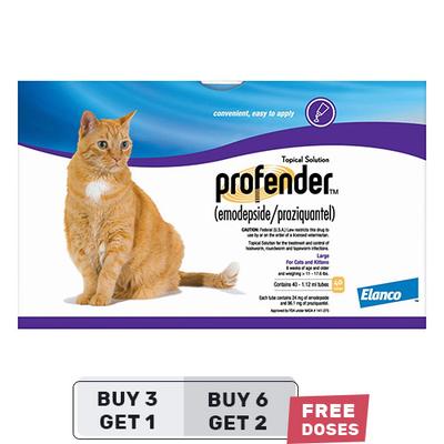 Profender Allwormer Large Cats (1.12 Ml) 11-17.6 Lbs 3 + 1 Dose Free