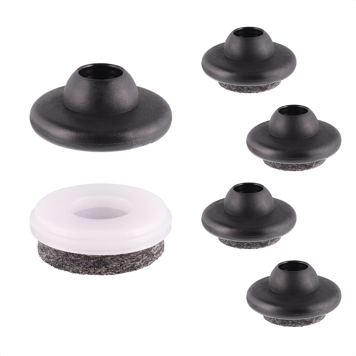 WAGNER QuickClick® Filzgleiter ULTRASOFT - zum Aufstecken, Set für 1 Vitra Stuhl DSR DAR DKR - DE Ware - 16780000 Image