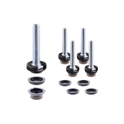 WAGNER Verstellfuß/Nivellierfuß 4tlg. Set - Ø 20 x M8 x 40 mm, QuickClick System Gleiteinsatz 20 mm Wollfilz - 15418599 Image