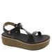 Teva Madera Wedge - Womens 8 Black Sandal Medium