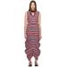 Multicolor Striped Curl Midi Dress