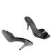 Crystal Heel Patent Leather Mules