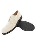 Wing-tip Perforations Leather Lace-up Derby Shoes