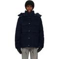 Navy Quilted Down Jacket