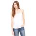 Bella + Canvas 1011 Women's Baby Rib Spaghetti Strap Tank Top in White size Small | Ringspun Cotton