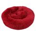 KANY Pet Beds Clearance Cat Beds Dog Bed Autumn and Winter Thick Plush Round Pet Pad for Deep Sleep Cat Kennel Pet Cotton Dog Pillow Dog Beds for Small Dogs Kitten Bed (Red 15.7 )