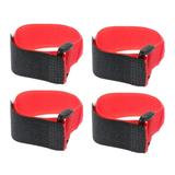 4 Pcs Poultry Supply Rooster Neck Belt Rooster Neckband Rooster Collars Cock Neck Strap Anti Hook Rooster Red Plastic Nylon