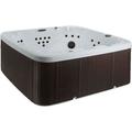 Lifesmart Coronado (LS600DX) Hot Tub - 7 Person 65-Jet 220v Spa with Tub Cover and Spa Step Sea Salt/ Espresso Brown