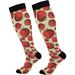 GZHJMY High Elasticity Compression Socks High Knee Socks Adult Universal Leisure Relieve Fatigue Strawberry Pattern 9 Travel Daily with Running (2 Pair)