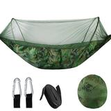 Automatic Quick-opening Mosquito Net Hammock Outdoor Camping Pole Hammock swing Anti-rollover Nylon Rocking Chair 260x140cm