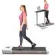 Walking Pad 2 in 1 Under Desk Treadmill with 2.5HP Motor Walking Treadmill for Home Office Under Desk Installation-Free Standing Desk Treadmill with Remote Control LED Display