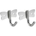 Guqin Hook Stainless Steel Wall Hanging Piano Household Hanger with Expansion Screws 2 Pack Clothes Hooks Towel Hat Coat Metal for Bathroom