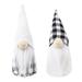 Christmas Black and White Plaid Plush Gnome Decor Faceless Doll New Years Home Party Decor Home Decor 2 Pack