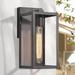 Black Farmhouse Outdoor Wall EC36 Lights Modern Rectangular Outdoor Light Fixtures Wall Mount with Clear Glass Exterior Outdoor Sconce Lights for House Porch Patio Front Door Garage