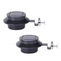 DOITOOL 2PCS Solar Gutter EC36 Lights Outdoor Waterproof Deck Lights Solar Powered Gutter Solar Lights Outdoor Waterproof for Gate Garage Cabin Garden Backyard Patio Wall Fance