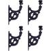 Black Wrought Iron Stair Hand Rail Bracket 4.5 H X 3.2 Proj. Rust Resistant Powder Finish Decorative Railing Bracket For Stairway Support With Hardware Pack Of 4