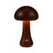 Pcapzz Mushroom Table Night Light 600mAh Wooden LED Mushroom Touch Lamp Dimmable Bedside Lamp Eye Protection Ambience Light DÃ©cor USB Rechargeable Cute Lamp for Kids Adults Bedroom