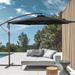 ACEGOSES 10ft Outdoor Patio Umbrella Round Canopy Offset Umbrella for Villa Gardens Lawns and Yard Black