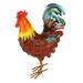 LOVIVER Animal Figurine Chicken Yard Art Sculpture Home Outdoor Figure Garden Statue Lawn Ornament for Fence Flowerbed Porch Red