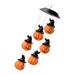 Halloween Jack-o-lantern Solar-powered LED Wind Bell Chime Lamp Ornament Decor Lighted Pumpkin Outdoor Plastic