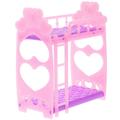 Mini House Doll Bunk Bed Miniature Bedroom Furniture Plastic Bunk Bed Kids Toy