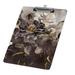 Hidove Acrylic Clipboard Oil Painting with Flower Rose Standard A4 Letter Size Clipboards with Silver Low Profile Clip Art Decorative Clipboard 12 x 8 inches