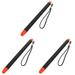 Multi-function Indicator Stick 3 Pieces Teacher Retractable Pen Black Rod Metal Rods Reading Pointing Teachers Pointer Office