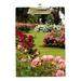 Hidove Acrylic Clipboard Rose Garden. Beautiful Display of Roses in a Large Garden Standard A4 Letter Size Clipboards with Gold Low Profile Clip Art Decorative Clipboard 12 x 8 inches