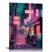 COMIO Japan Art Poster - Japanese Print Artwork on Canvas Roll - Tokyo Anime Wall Art Picture Gift - Preppy Night City Wall Decor Poster for Room Aesthetic Bedroom Kitchen