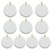 Frogued 1 Set Sublimation Ceramic Ornament White Round Blank Ornament with Lanyard for Crafting DIY Christmas Home Decor (10 pcs)