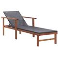 Transat chaise longue bain de soleil lit de jardin terrasse meuble d'extérieur résine tressée et